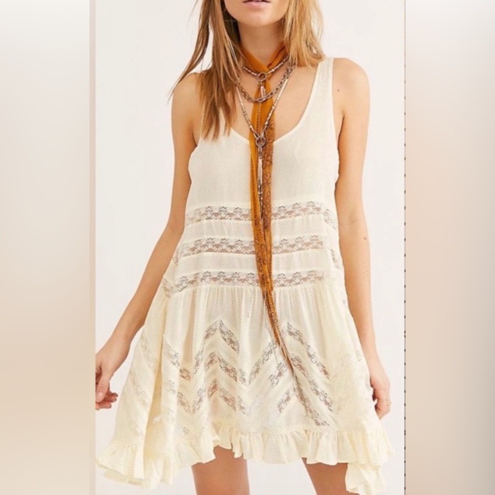 Voile and Lace trapeze slip dress, free people